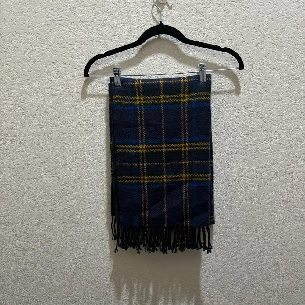 Banana Republic Dark Blue Plaid Scarf